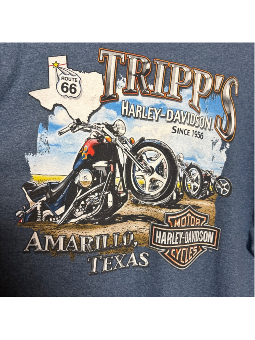 Harley Davidson authentic store tee, Tripp's in Amarillo TX NWOT XL - Picture 2 of 7